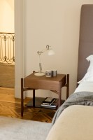 Regent bedside table, shown with walnuut finish